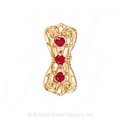 GS435 R - 14 Karat Gold Ruby Slide 
